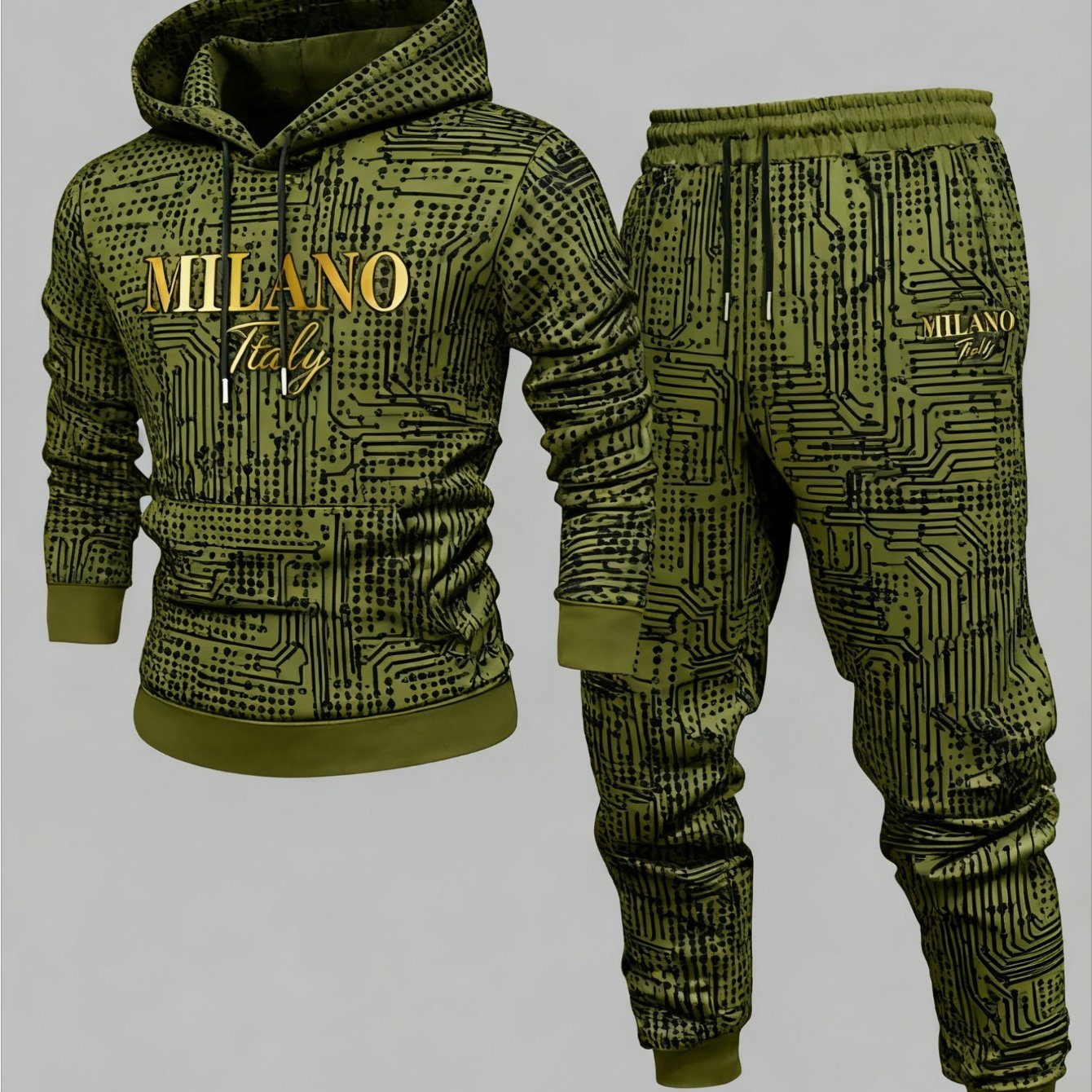 2pcs set, autumn and winter Men's hooded drawstring long-sleeved trousers set, selected high-quality fabrics, breathable, comfortable and easy to wear, the first choice for holiday gifts for family, objects, brothers and frie