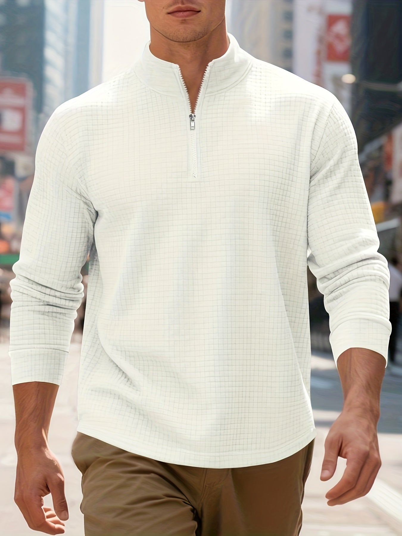 Men'S Heavyweight Full-Zip Hoodie - Winter Warmth Full-Zip Front Closure, Stand Collar Long Sleeve Pullover Sweatshirt, Casual Commuter Jacket for Everyday & Formal Wear, Easy-to-Wear Layering Piece (NavyBrown) - Ideal for Of