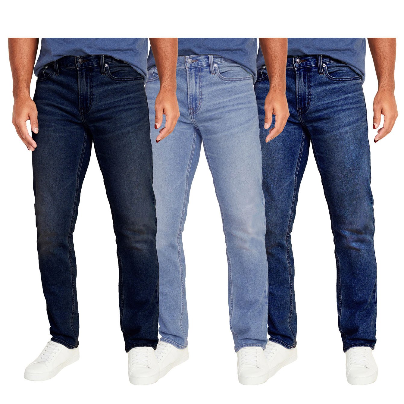 3-Pack Men's Flex Stretch Slim Straight Jeans