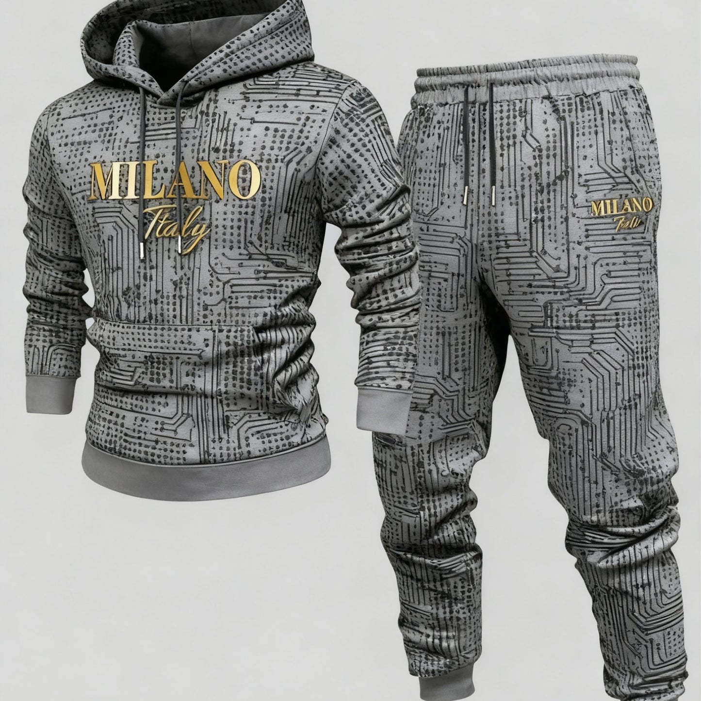 2pcs set, autumn and winter Men's hooded drawstring long-sleeved trousers set, selected high-quality fabrics, breathable, comfortable and easy to wear, the first choice for holiday gifts for family, objects, brothers and frie