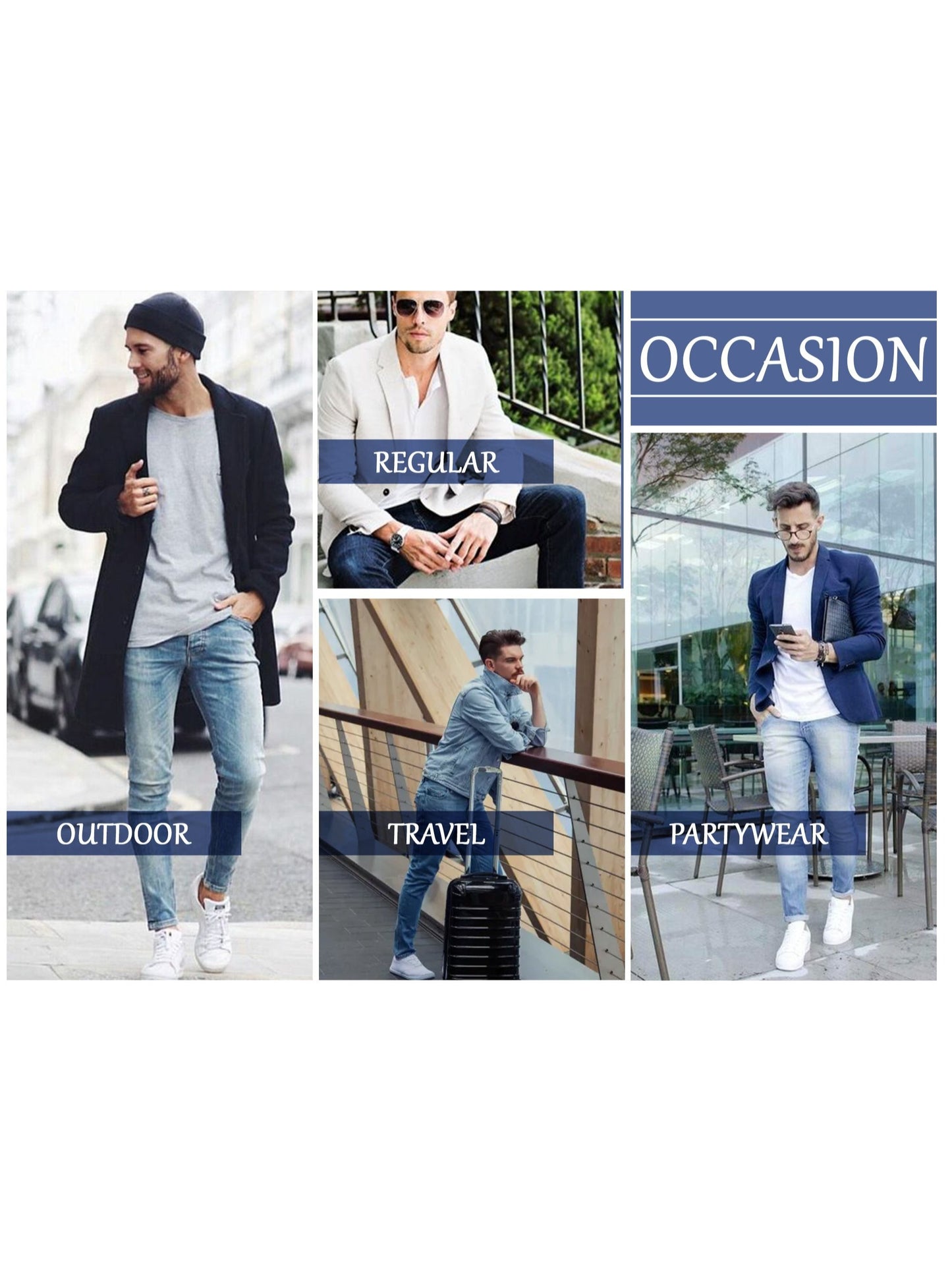 3-Pack Men's Flex Stretch Slim Straight Jeans