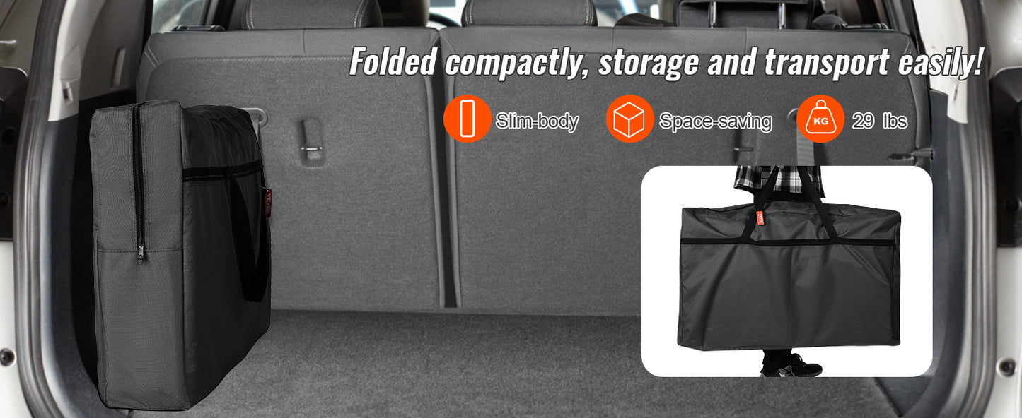 VEVOR Foldable Camping Outdoor Kitchen Table Cabinet Aluminum Alloy BBQ Picnic Cooking Storage Rack with X-Shaped Bracket