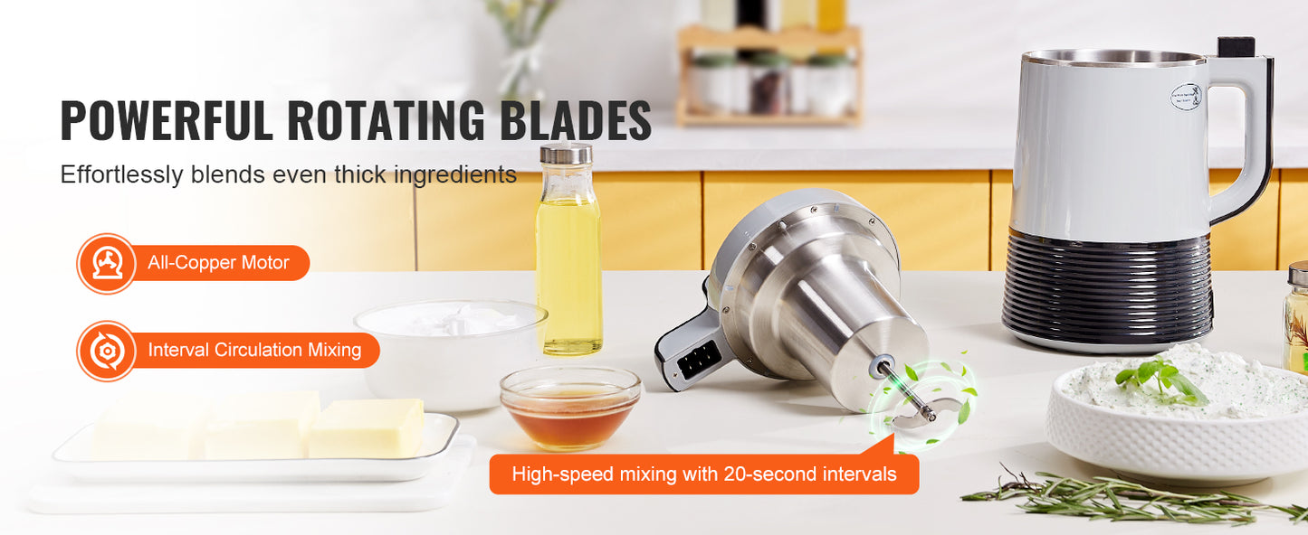 VEVOR Butter Maker Machine with Herbal Infuser Oil Infusion Magic Butter Machine Customizable Temperature 40.6oz Capacity 900W Power