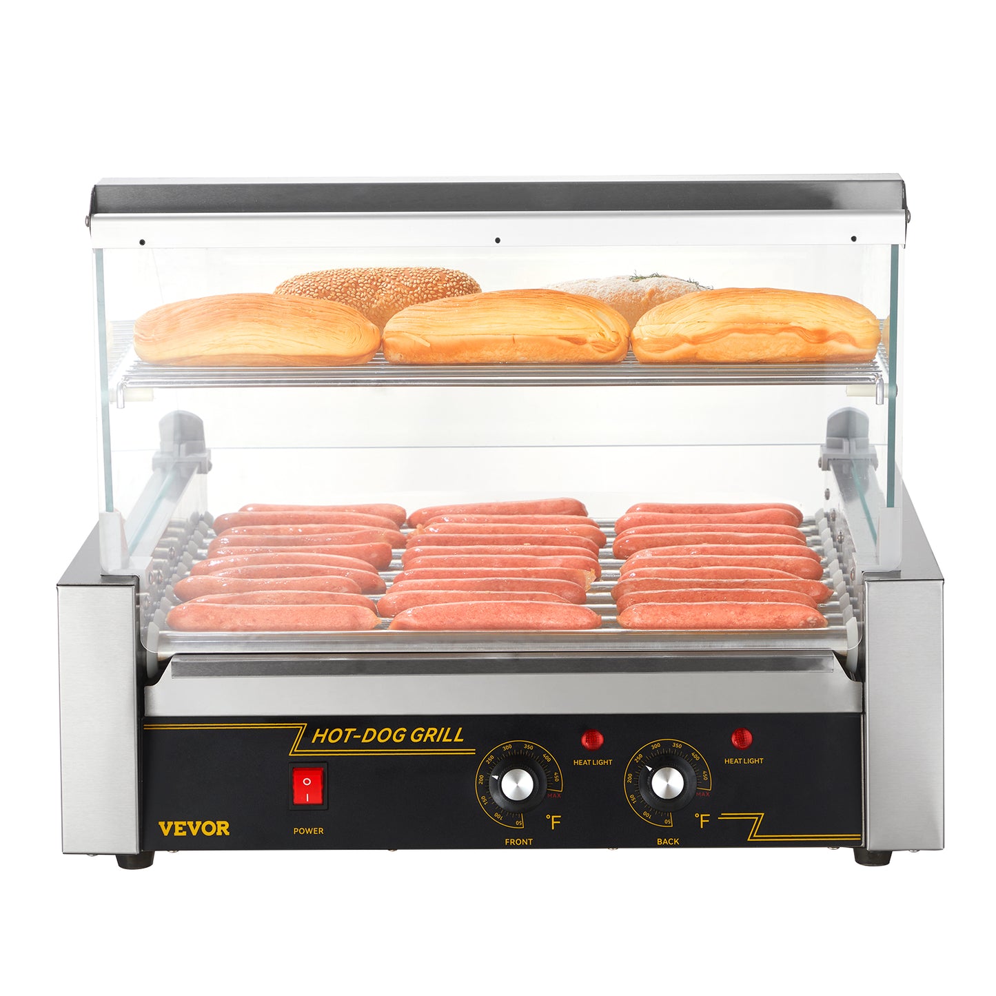 VEVOR Electric Sausage Maker Hot Dog Roller Grill Machine 5 Rods 7 Rods 11 Rods for Camping Party Home Use 110V Commercial Barbecue Appliance
