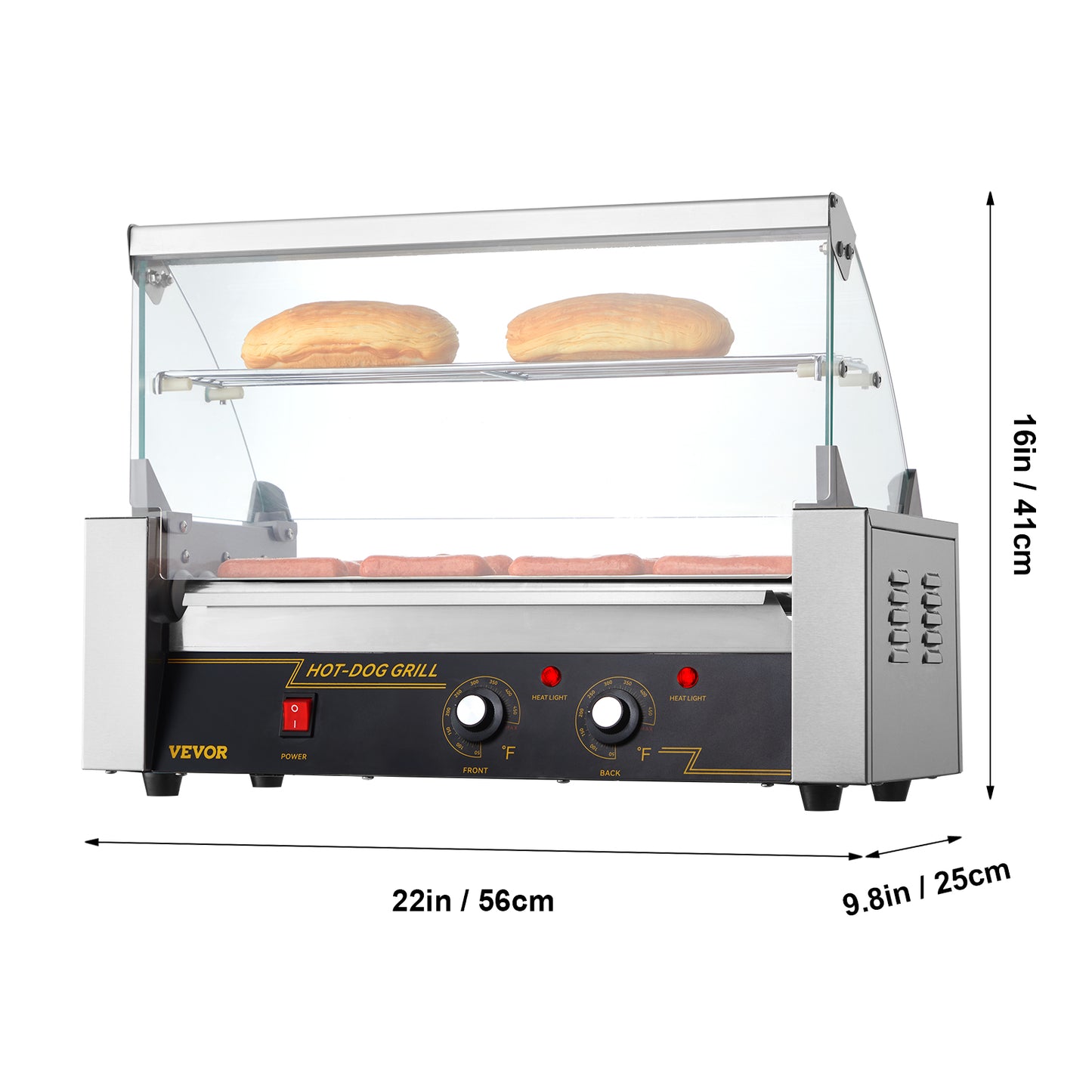 VEVOR Electric Sausage Maker Hot Dog Roller Grill Machine 5 Rods 7 Rods 11 Rods for Camping Party Home Use 110V Commercial Barbecue Appliance