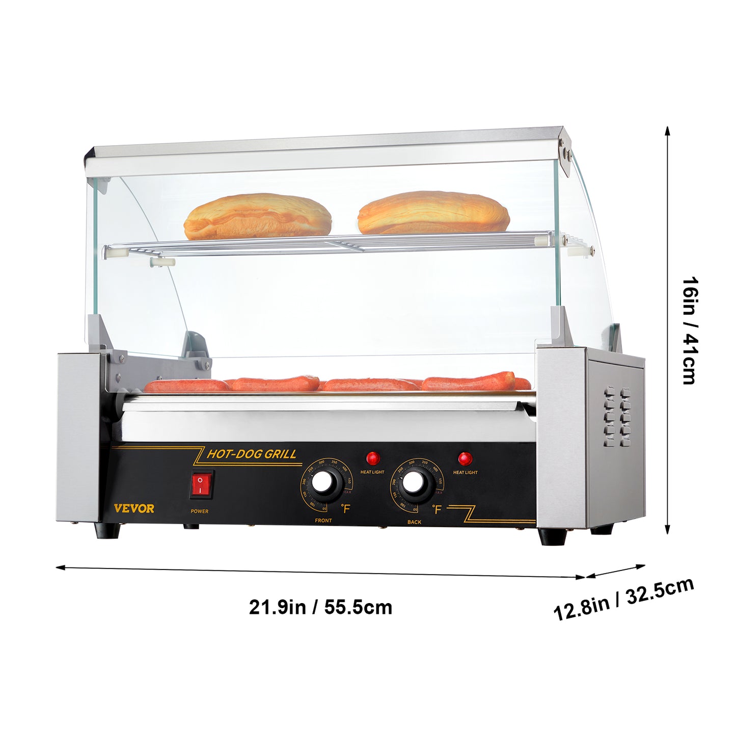 VEVOR Electric Sausage Maker Hot Dog Roller Grill Machine 5 Rods 7 Rods 11 Rods for Camping Party Home Use 110V Commercial Barbecue Appliance